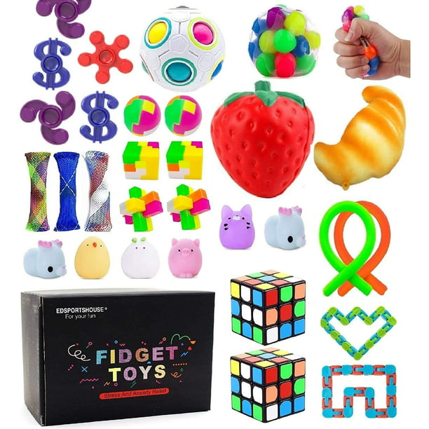 Details about   11-58PCS Fidget Toys Set Kit Push Bubble Kids Adults Sensory Tools Stress Favor 